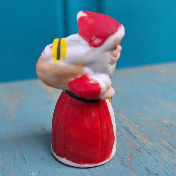 Miniature Santa Porcelain Mini Enesco Tiny Santa Clause Curio Stocking Stuffers - Picture 11 of 12